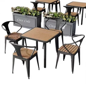 Wood+Plastic Dining Table - image 1