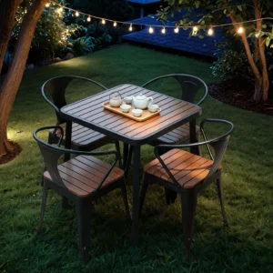 Wood+Plastic Dining Table - image 6