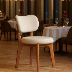 Curved Vintage Oak Dining Chair - image 1
