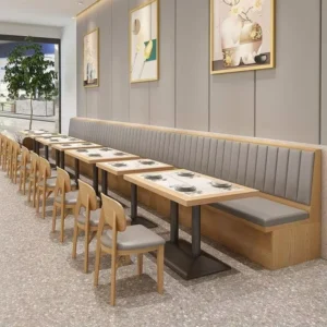 Marble-Top Leather Booth Seating - image 2