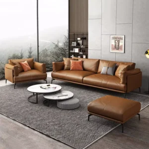 Leather Lounge Sofa - image 1