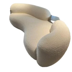 Curved Fabric Lounge Sofa - image 6