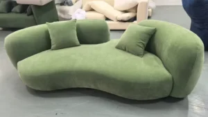 Curved Fabric Lounge Sofa - image 7