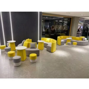 Modular Curved Leather Lounge Sofa - image 2