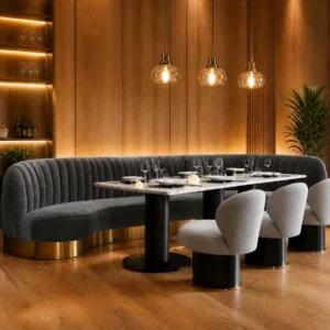 Minimalist Metal Booth Seating - image 8