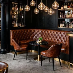 Minimalist Metal Booth Seating - image 9