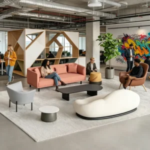 Modular Fabric Lounge Sofa - image 2