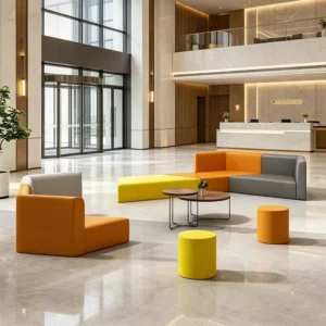 Modular Fabric Lounge Sofa - image 2