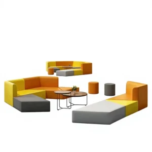 Modular Fabric Lounge Sofa - image 4