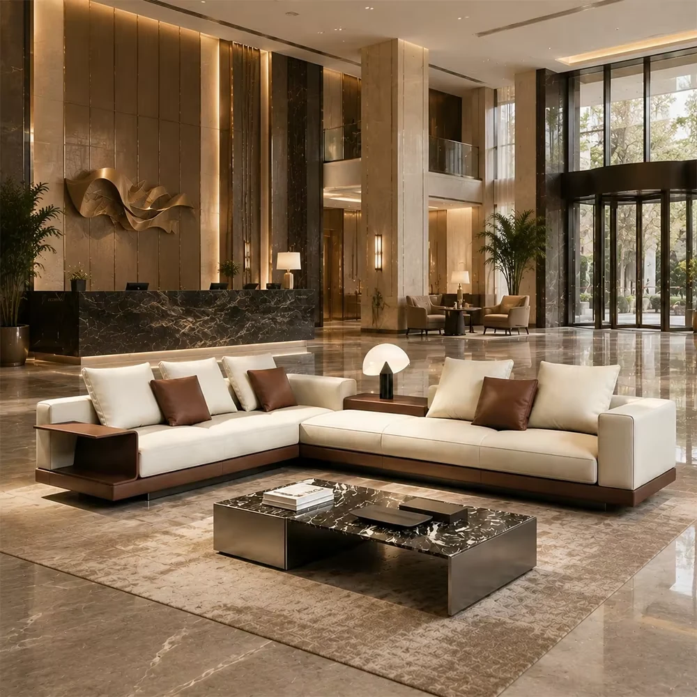 Modular Leather Lounge Sofa