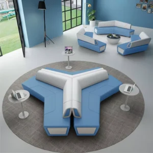 Modular Leather Lounge Sofa - image 3