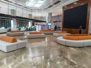 Curved Leather Lounge Sofa - image 3