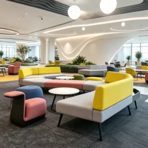Modular Fabric Lounge Sofa - image 2