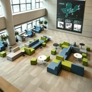 Modular Modern Commercial Fabric Lounge Sofa - image 1