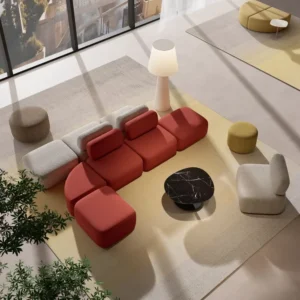Corner Modular Fabric Lounge Sofa - image 3