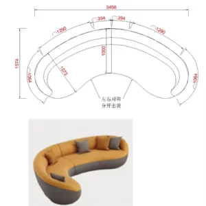 Fabric Lounge Sofa - image 3