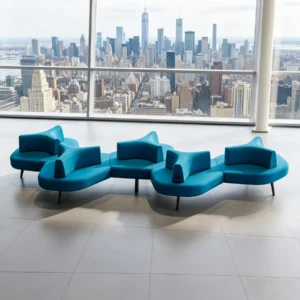 Modular Fabric Lounge Sofa - image 2