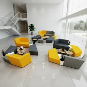 Pu Leather Lounge Sofa - image 2