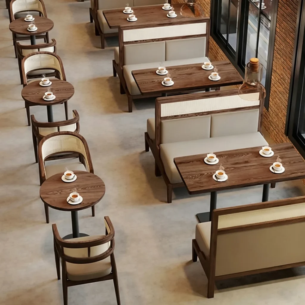 Minimalist Wood Booth Seating