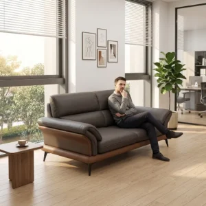 Leather Lounge Sofa - image 7