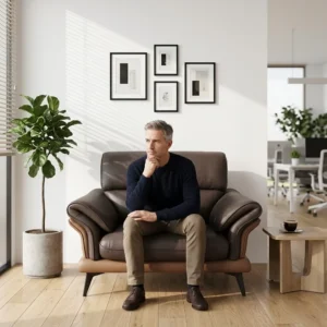 Leather Lounge Sofa - image 8