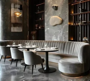 Marble-Top Metal Dining Table - image 6