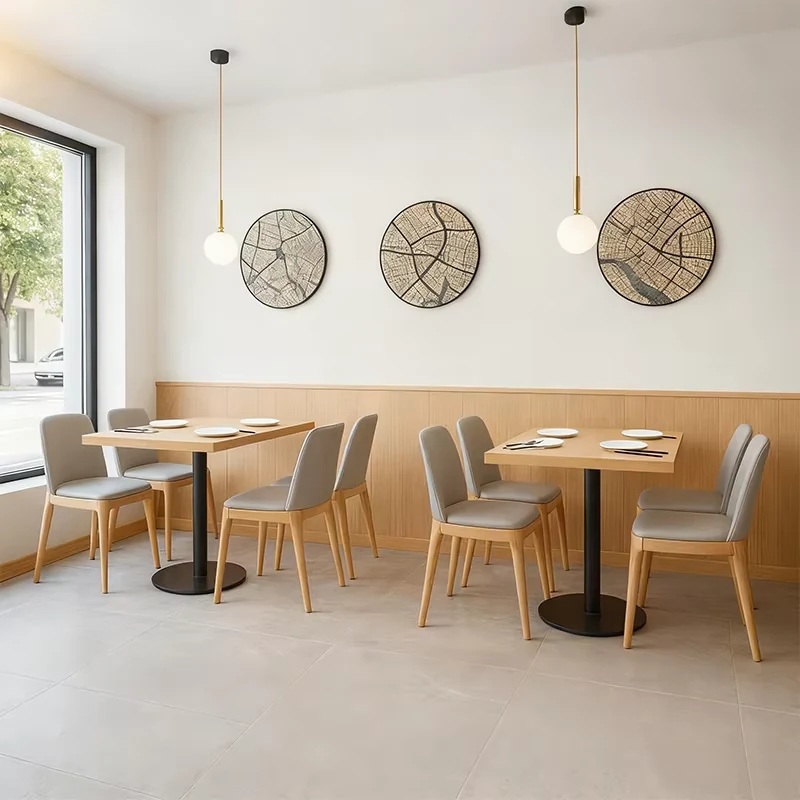 Curved Wood Booth Seating