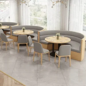 Curved Wood Booth Seating - image 2