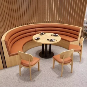 Curved Pu Booth Seating - image 1