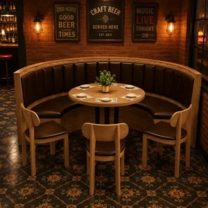 Minimalist Wood Booth Seating - image 1