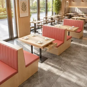 Minimalist Wood Booth Seating - image 2