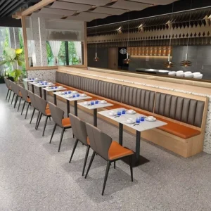 Minimalist Wood Booth Seating - image 2