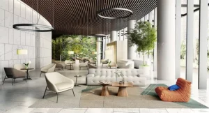 Public Space Wood Commercial Furniture Set - image 3