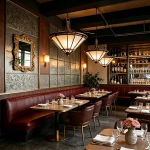 Midcentury Leather Booth Seating - image 2