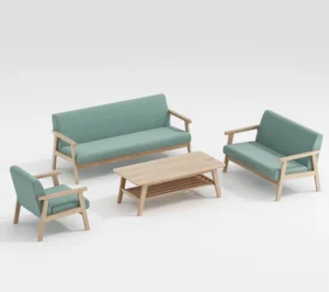Pu Leather Lounge Sofa - image 2