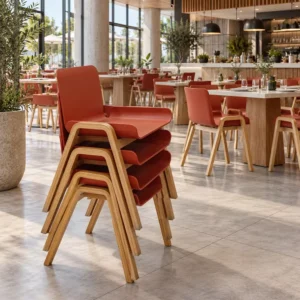 Stackable Solid Wood Dining Chair - image 4