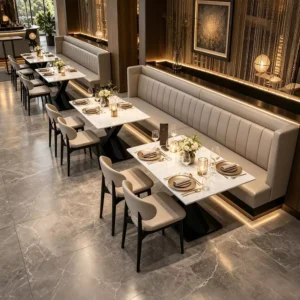Marble-Top Booth Seating - image 1