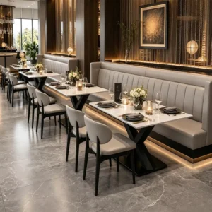 Marble-Top Booth Seating - image 2