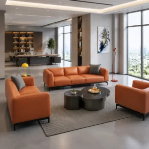 Modular Leather Lounge Sofa - image 6