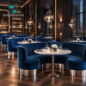 Channel-Tufted Steel Booth Seating - image 2