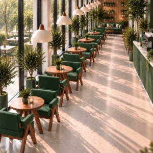 Restaurant Midcentury Leather Commercial Furniture Set - image 2
