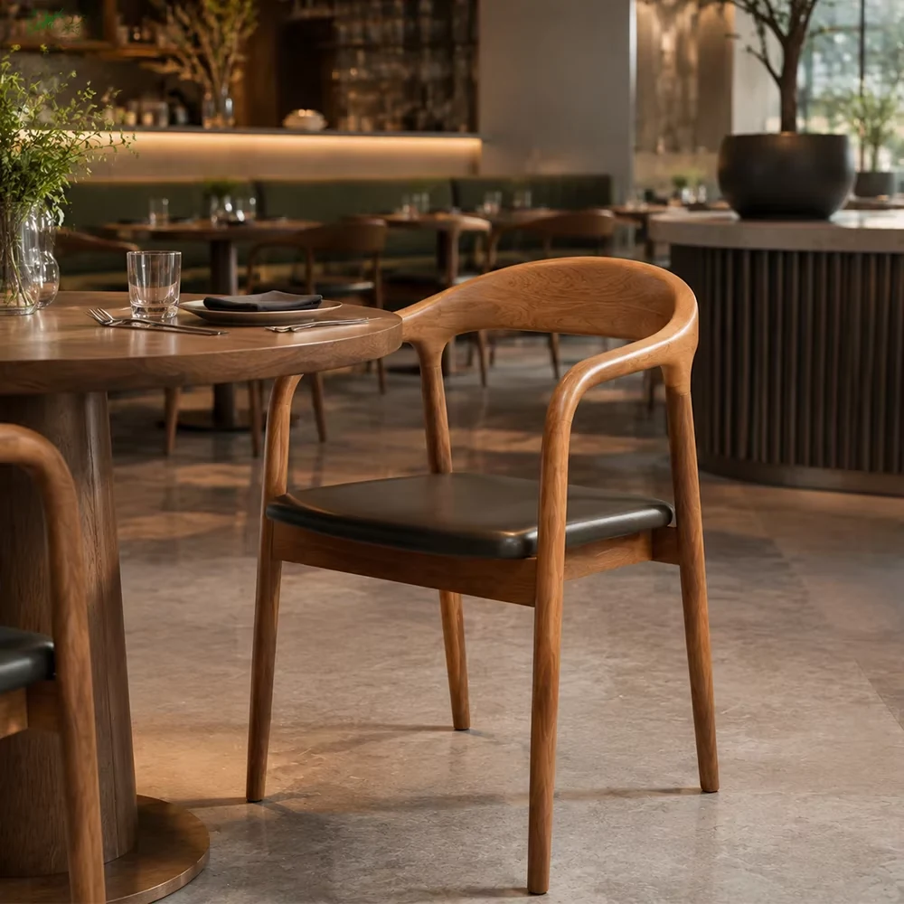 Curved Wood Dining Table