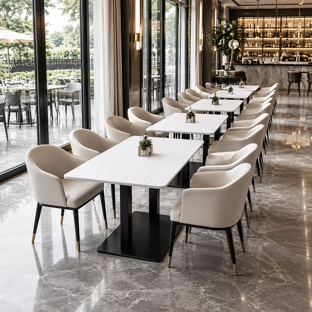 Marble-Top Dining Table