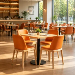 Curved Wood Dining Chair - image 1