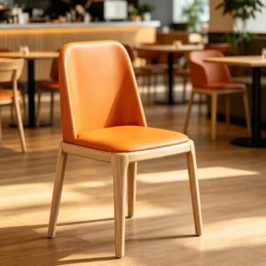 Curved Wood Dining Chair - image 3
