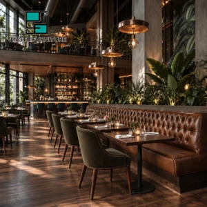 Tufted Leather Booth Seating - image 1