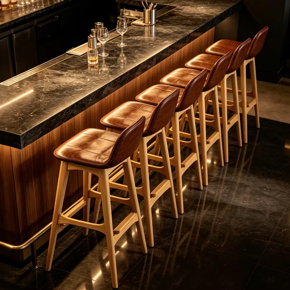 Solid Wood Bar Stool