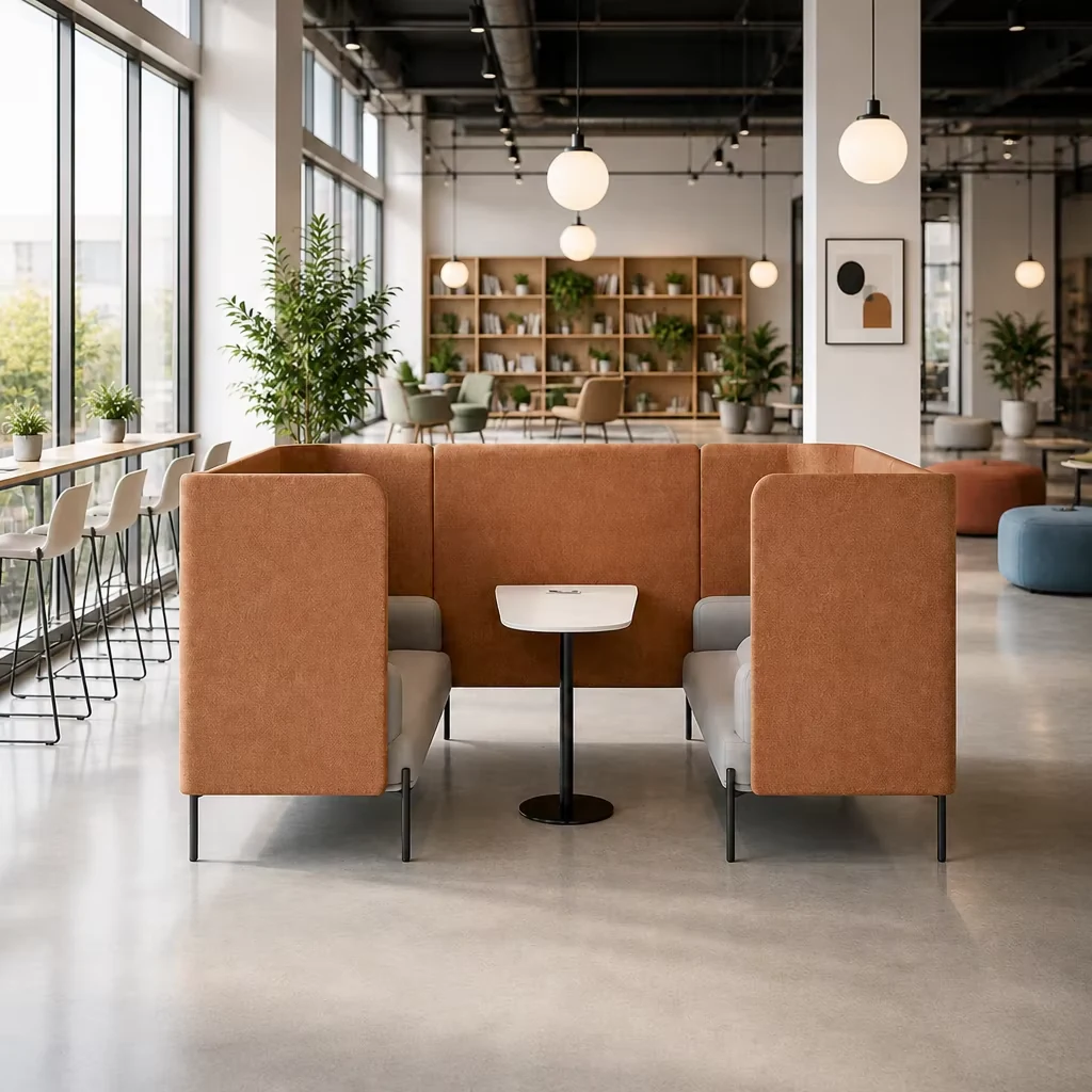 High-Back Fabric Booth Seating