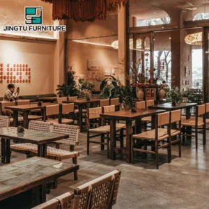Restaurant Solid Wood Commercial Furniture Set - image 2