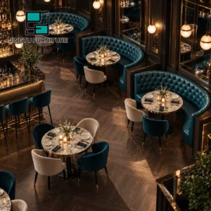 Button-Tufted Leather Booth Seating - image 1